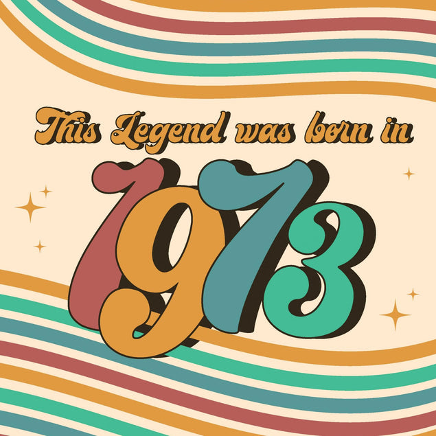 Legend Was Born In 1973 Confetti-exploding Greetings Card