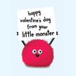 Happy Valentine's Day From Your Little Monster Confetti-exploding Greetings Card