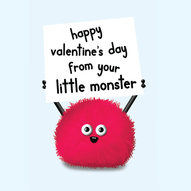 Happy Valentine's Day From Your Little Monster Confetti-exploding Greetings Card