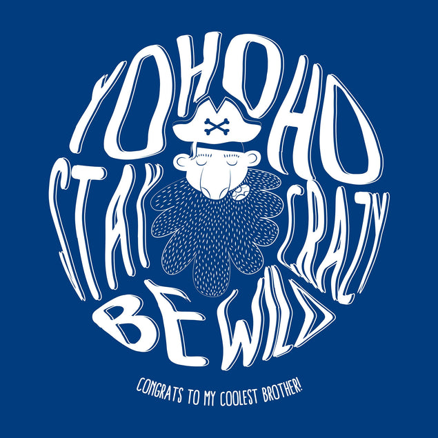 Yo Ho Ho Congrats Brother Singing Pirate Confetti-exploding Greetings Card