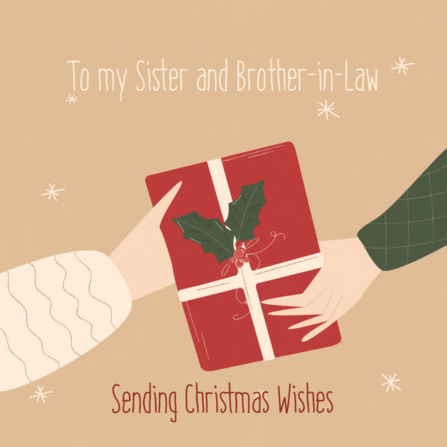 Sending Christmas Wishes To My Sister And Brother-in-law Confetti-exploding Greetings Card