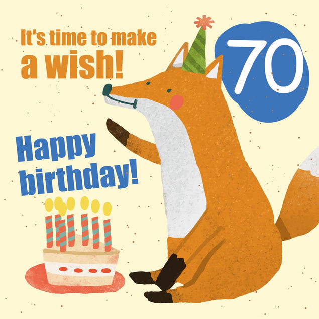 Make a Wish 70th Birthday Confetti-exploding Greetings Card