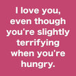 Terrifying when Hungry Confetti-exploding Greetings Card