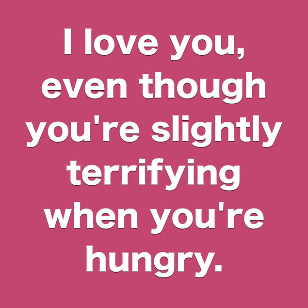 Terrifying when Hungry Confetti-exploding Greetings Card