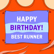 Happy Birthday Best Runner Confetti-exploding Greetings Card