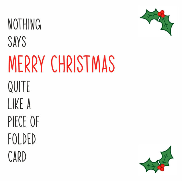 Nothing Says Merry Christmas Like A Piece Of Folded Confetti-exploding Greetings Card