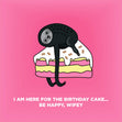 Happy Birthday Wifey Sloth Lying On A Pink Cake Confetti-exploding Greetings Card