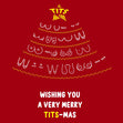 Merry Christmas Tits Christmas Tree Confetti-exploding Greetings Card