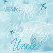 Blue Sky And Planes Happy Birthday Uncle Confetti-exploding Greetings Card