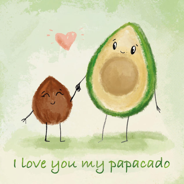 I Love You My Papacado Confetti-exploding Greetings Card