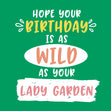Lady Garden Birthday Confetti-exploding Greetings Card
