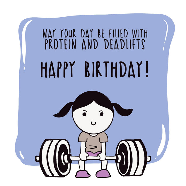 May Your Birthday Be Filled With Protein Confetti-exploding Greetings Card