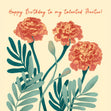 Beautiful Carnations Happy Birthday Auntie Confetti-exploding Greetings Card