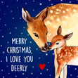 I Love You Deerly Christmas Confetti-exploding Greetings Card