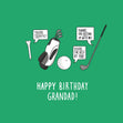 Funny Golf Grandad Birthday Confetti-exploding Greetings Card