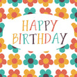 Happy Birthday Flower Power Confetti-exploding Greetings Card