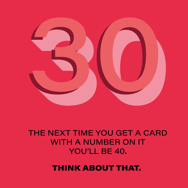 Think About That 30th Birthday Confetti-exploding Greetings Card