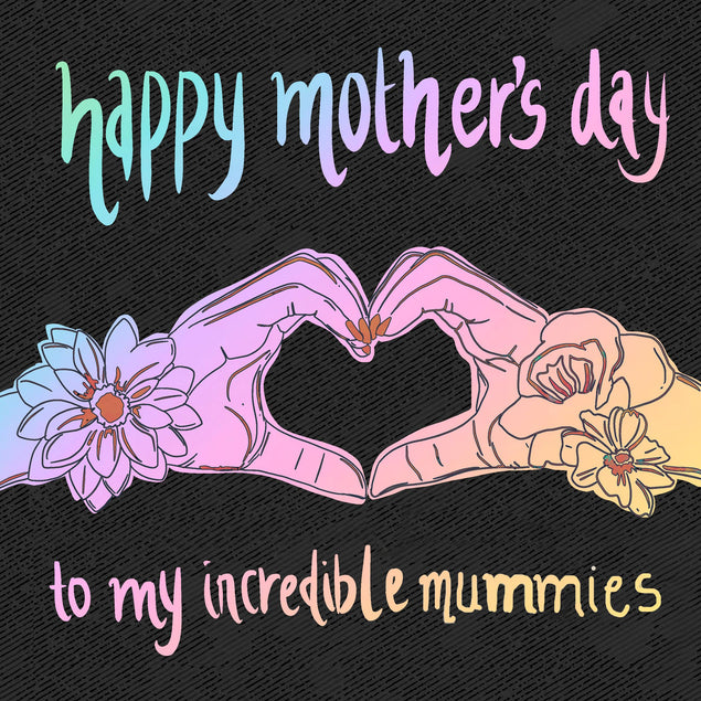 Happy Mother's Day To My Incredible Mummies Confetti-exploding Greetings Card