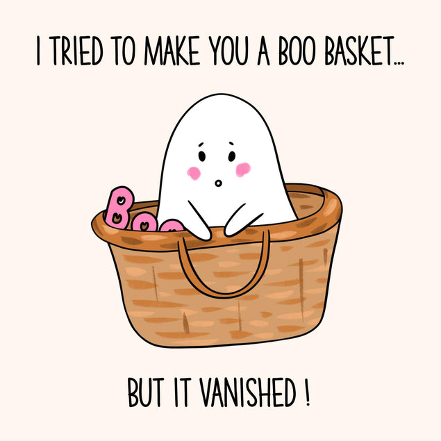 Boo Basket Halloween Confetti-exploding Greetings Card
