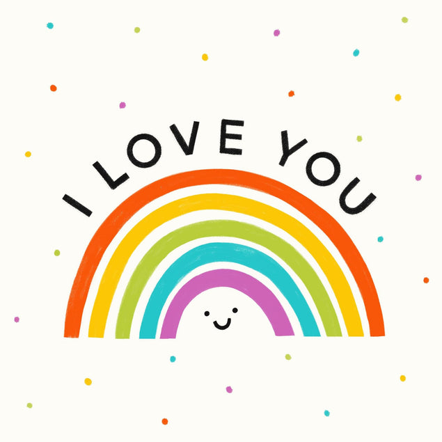 I Love You Rainbow Confetti-exploding Greetings Card