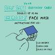 Emergency Face mask Confetti-exploding Greetings Card