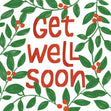 Get Well Green Leaves Confetti-exploding Greetings Card