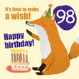 Make a Wish 98th Birthday Confetti-exploding Greetings Card