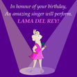Lama Del Rey Happy Birthday Confetti-exploding Greetings Card