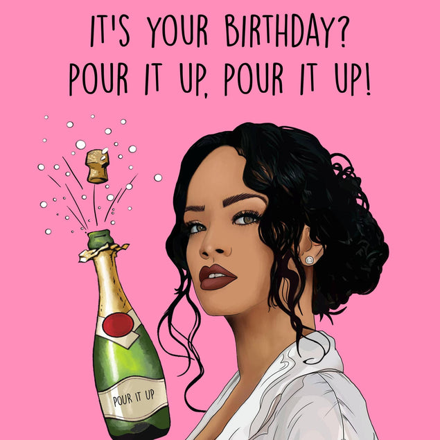 Pour It Up, Pour It Up Confetti-exploding Greetings Card