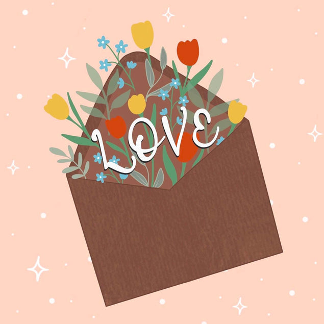 Love Message Confetti-exploding Greetings Card