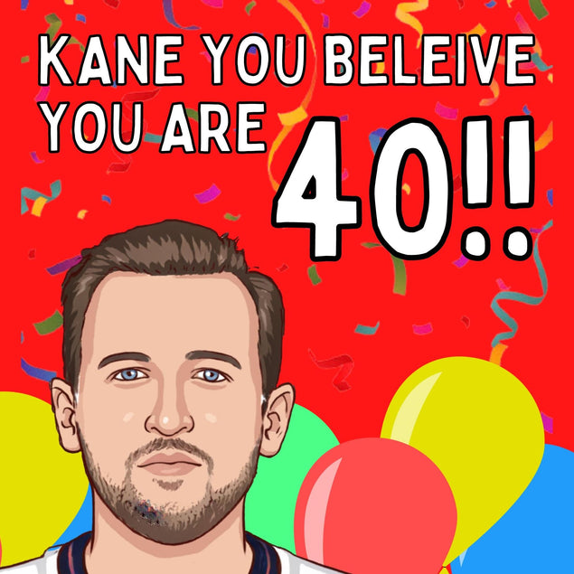 Harry Kane England Football Confetti-exploding Greetings Card