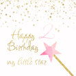 Magic Wand Happy 2nd Birthday Star Confetti-exploding Greetings Card