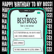 Happy Birthday Boss Notifications Confetti-exploding Greetings Card