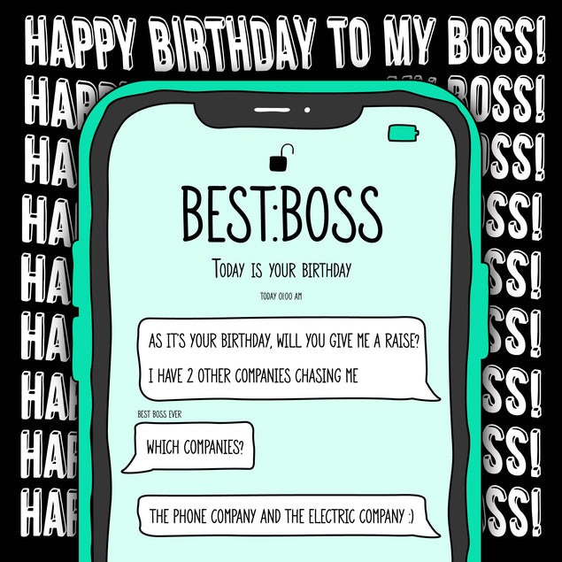 Happy Birthday Boss Notifications Confetti-exploding Greetings Card