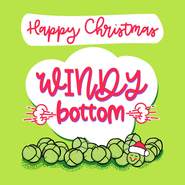 Windy Bottom Christmas Confetti-exploding Greetings Card
