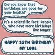 Funny Dialogues Happy 35th Birthday Love Confetti-exploding Greetings Card