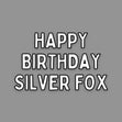 Happy Birthday Silver Fox Confetti-exploding Greetings Card