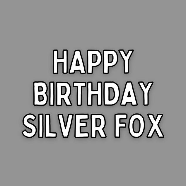 Happy Birthday Silver Fox Confetti-exploding Greetings Card