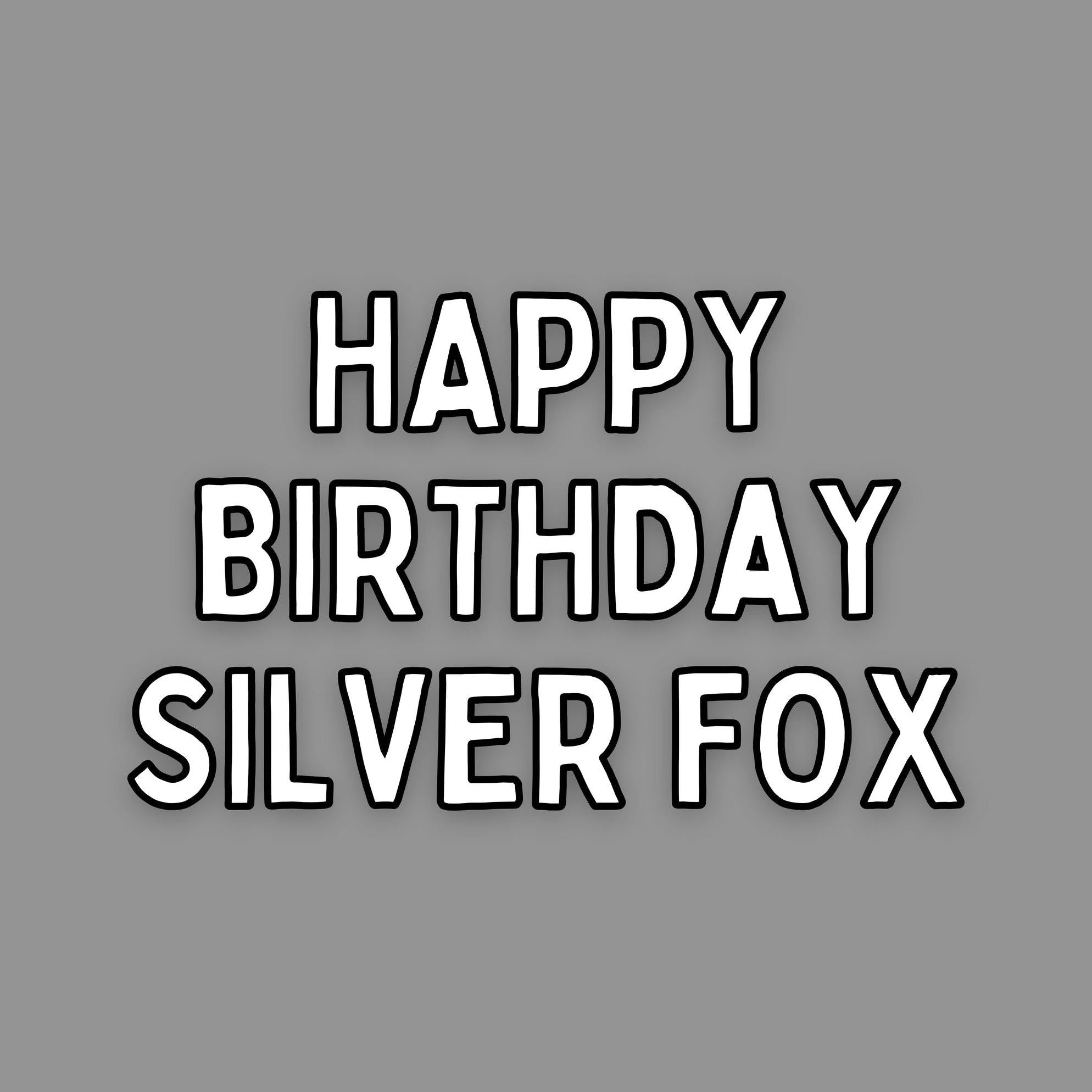 Happy Birthday Silver Fox Confetti-exploding Greetings Card – Boomf