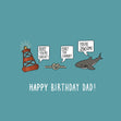 Funny Sailing Dad Birthday Confetti-exploding Greetings Card