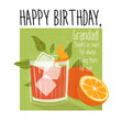 Happy Birthday Grandad Orange Lemonade Confetti-exploding Greetings Card