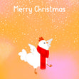 Merry Christmas Funny Chicken Confetti-exploding Greetings Card