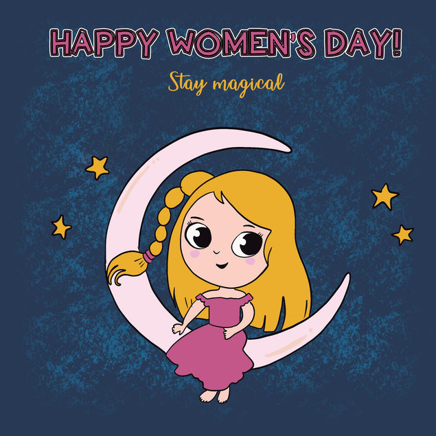 Princess Stay Magical Happy Women's Day Confetti-exploding Greetings Card