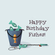 Happy Birthday Fish In A Bucket Confetti-exploding Greetings Card