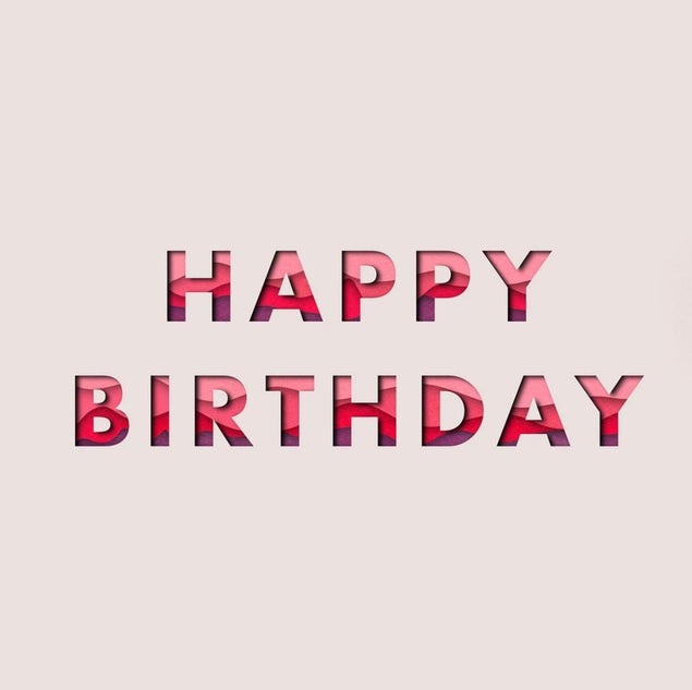 Red Letters Birthday Confetti-exploding Greetings Card