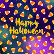 Colorful Sweets Happy Halloween Confetti-exploding Greetings Card