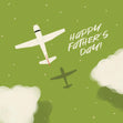 Happy Father's Day Plane Green Confetti-exploding Greetings Card