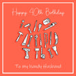 Happy 40th Birthday My Handy Husband Confetti-exploding Greetings Card
