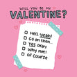 Will You Be My Valentine? Multiple Choice Confetti-exploding Greetings Card