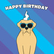 Cool Golden Labrador Dog Birthday Confetti-exploding Greetings Card